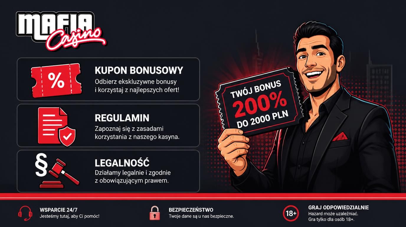 Bonus rejestracyjny + regulamin + legalność w hazardzie.